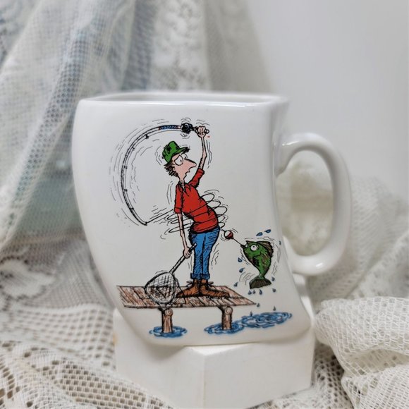 Vintage 1992 Twisted Fisherman's The Results of Over Cast mug Coffee cup - Picture 8 of 8